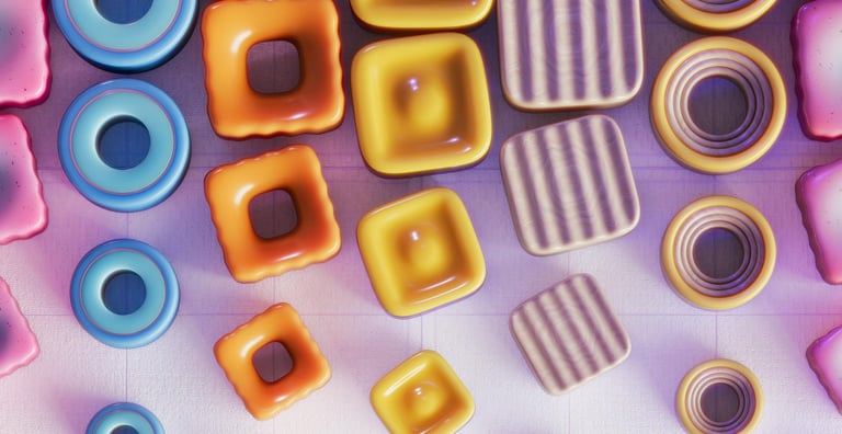 GORIGO presents  a variety of colorful plastic beads and buttons