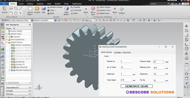 NX Customization - Descode Solutions