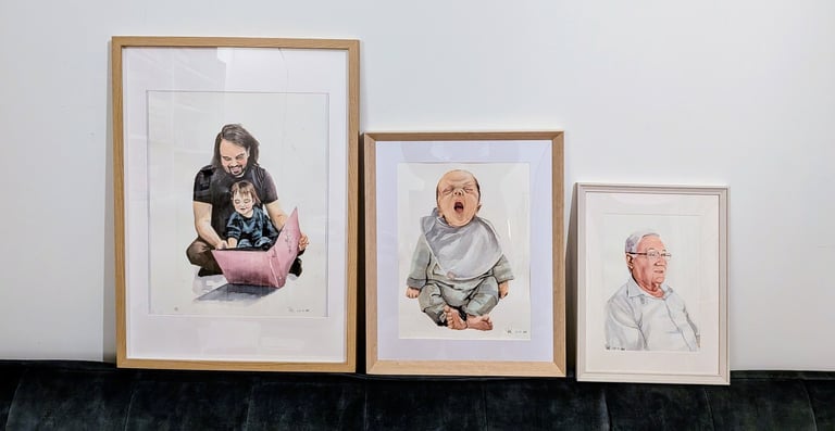 Drie kaders met ander formaat op een rij