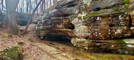 Sewanee - Natural Bridge has a large sinkhole that created the 50 feet long stone bridge