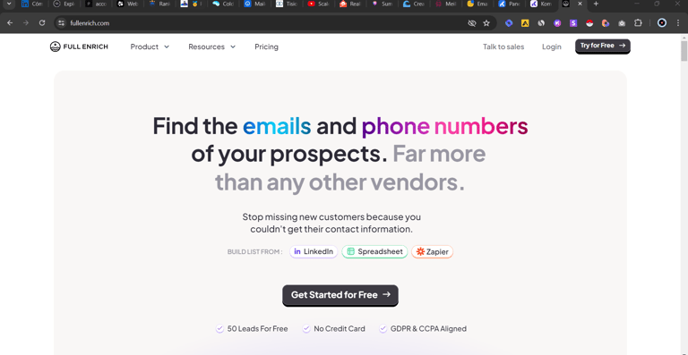 FullEnrich—Scrape LinkedIn, Find Email &Phone