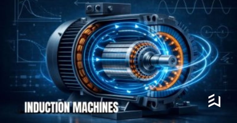 Induction machine torque slip characteristics and stability curve for GATE revision."