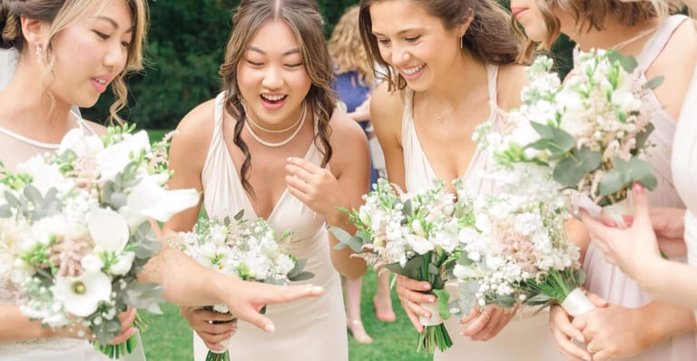 bride and bridesmaids