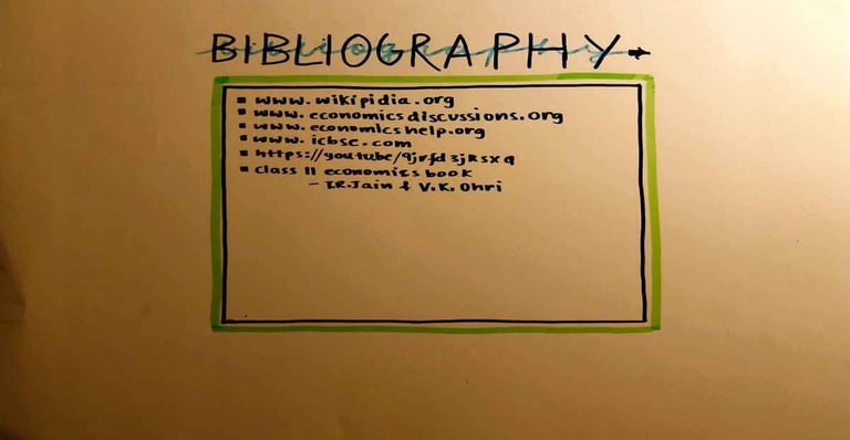 Bibliography page in economics project