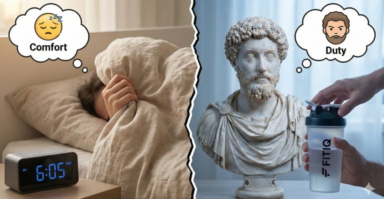 comparison  view of lady in bed against a philosophers duty 