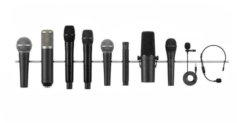 a variety of microphones