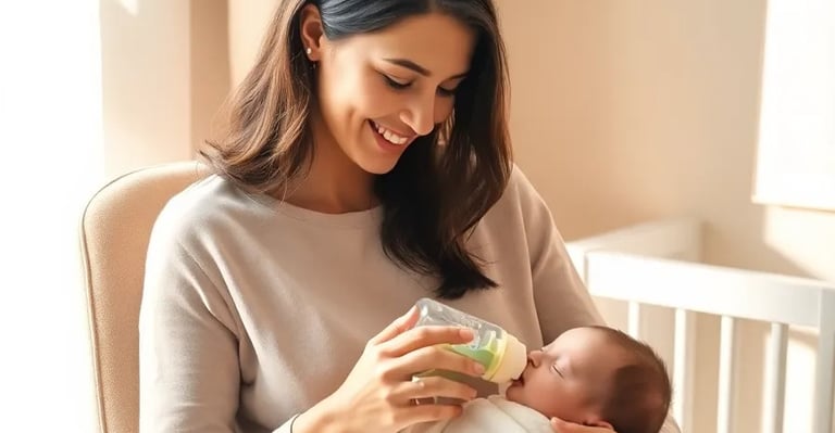 a woman holding a baby in her arms