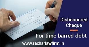 Cheque for time barred Debt.