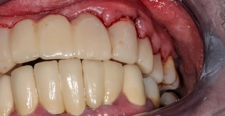 an image showing swollen gums