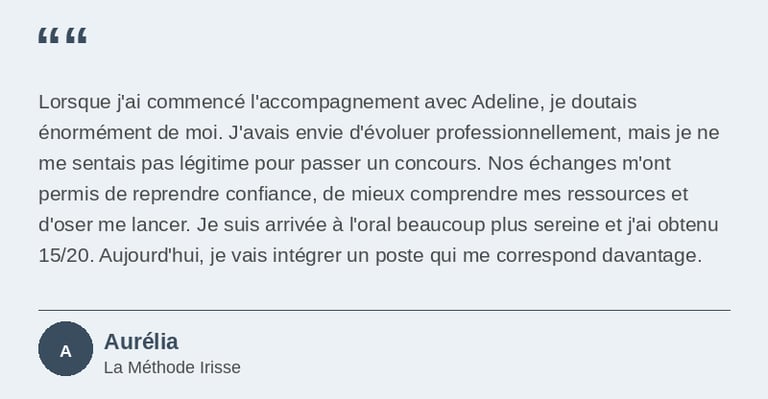 avic cliente confiance en soi accompagnement professionnel irisse
