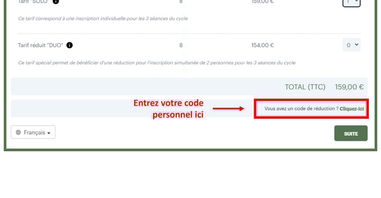 exemple utilisation code personnel cadeau oenologie dégustation vin lyon
