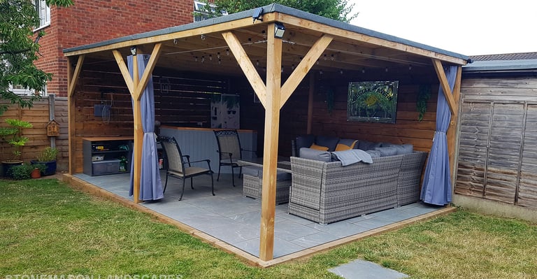 Garden Pub Pergola Bar Porcelain Patio - Hornchurch Upminster Romford Brentwood