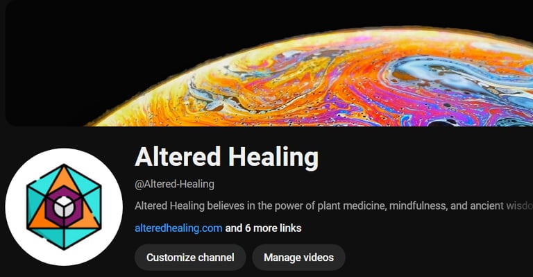 Image of Altered Healing youtube landing page