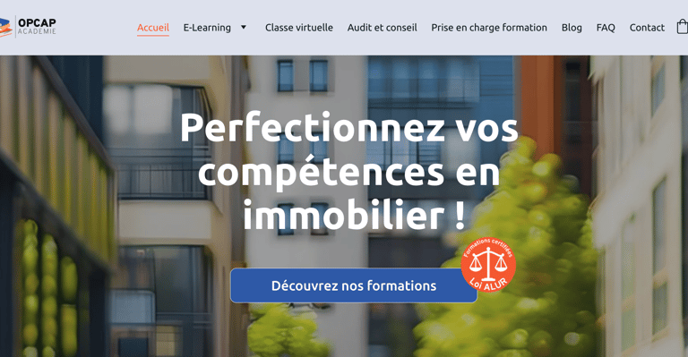 Plateforme formation immobilier