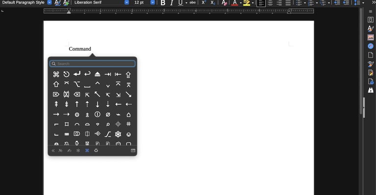 photo showing special characters in macos