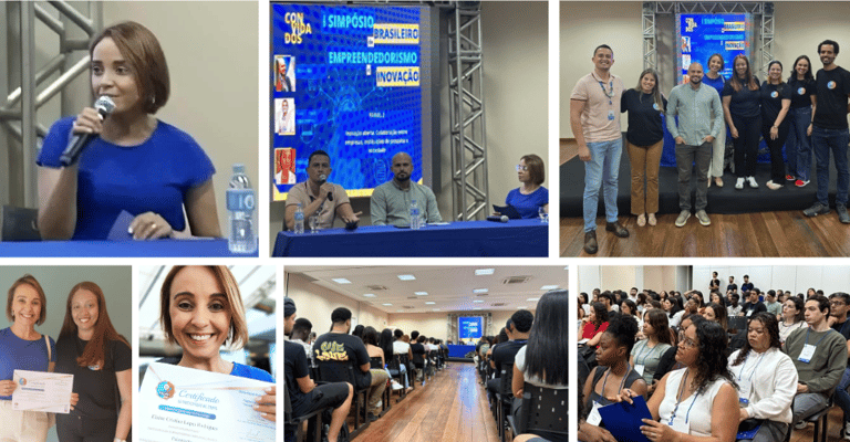 Elaine Rodrigues em atuação especial no I Simpósio Brasileiro de Empreendedorismo.