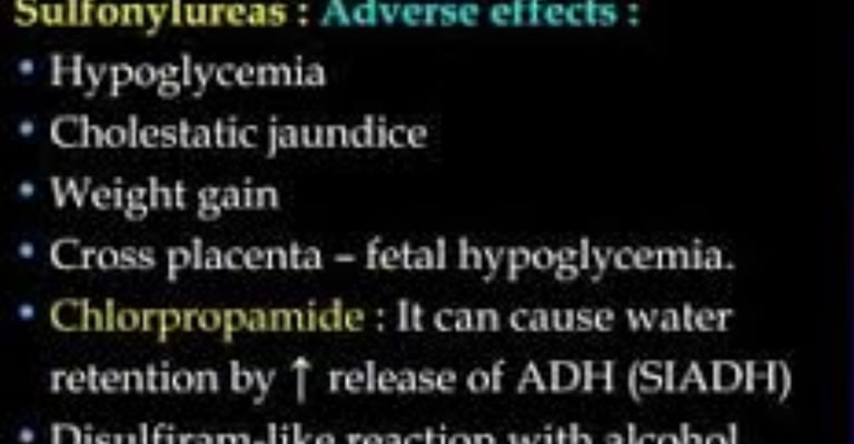 adverse tffect of antidiabeyic medtcation