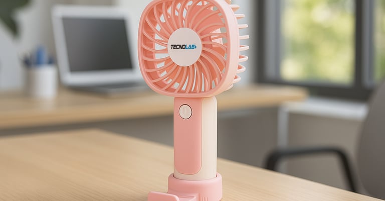 ventilador portatil verano calor de mano recargable tipo c