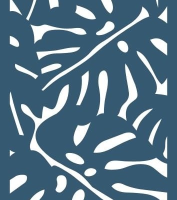 Motif décoratif en métal découpé au laser – forme artistique abstraite