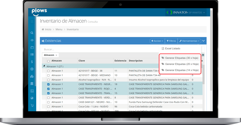 punto de venta etiquetas