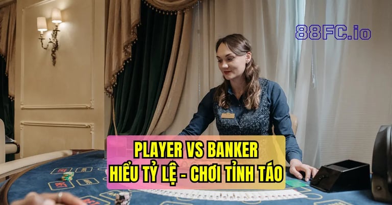 Cận cảnh lá bài trên mặt bàn xanh – so sánh cửa Player và Banker