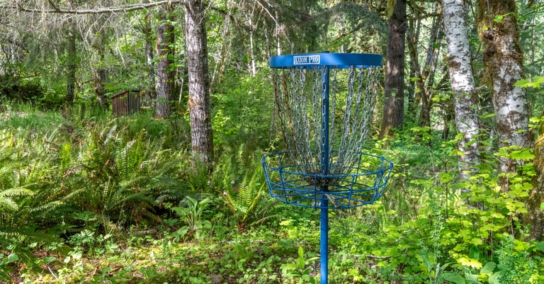 Professional Exterior Photography - Lifestyle Disc Golf & Outhouse