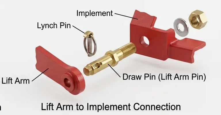 Draw Pin Lift Arm with Lynch Pin