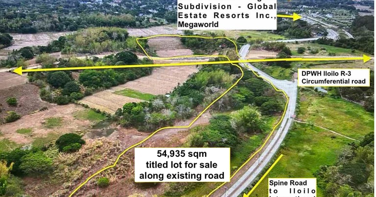 Titled lot along the road for sale near Iloilo Airport and Sta. Barbara Heights