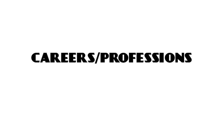 Careers/Professions.