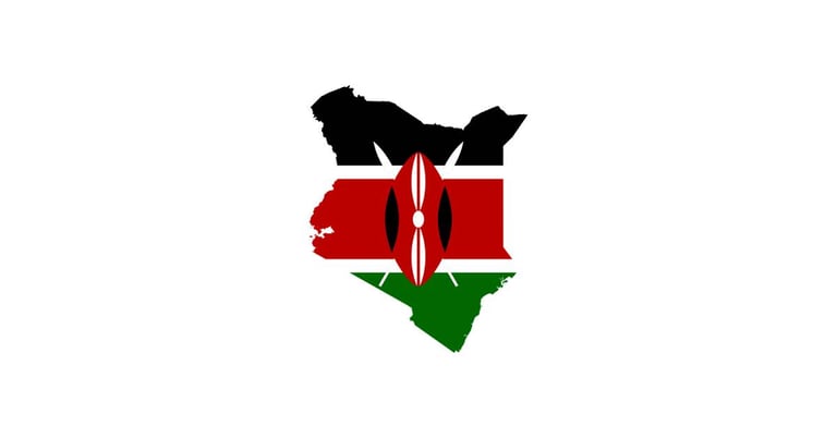 Kenya Flag Map.