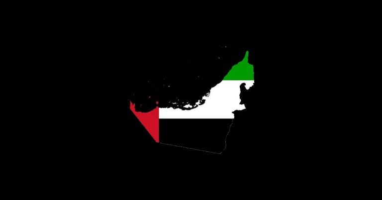 UAE Flag Map.