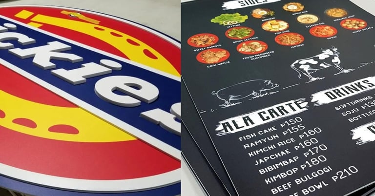 Sintra board use as Sign and for menu