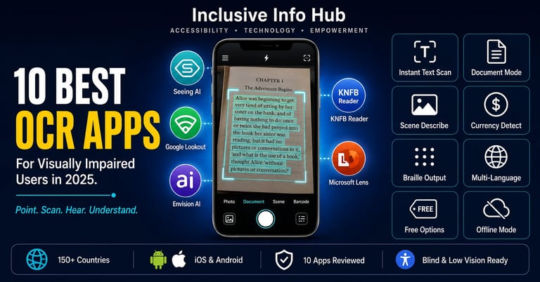10 Best OCR Apps for all Users 2025 featured image showing live camera text scanning interface with app feature badges