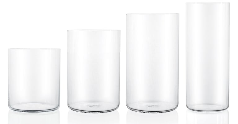 Lenora glass, Ultra-thin wall glass, thin wall glass, different sizes