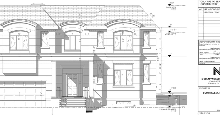 Accurate building permit drawings, ensuring zoning compliance and precision for seamless project approval.