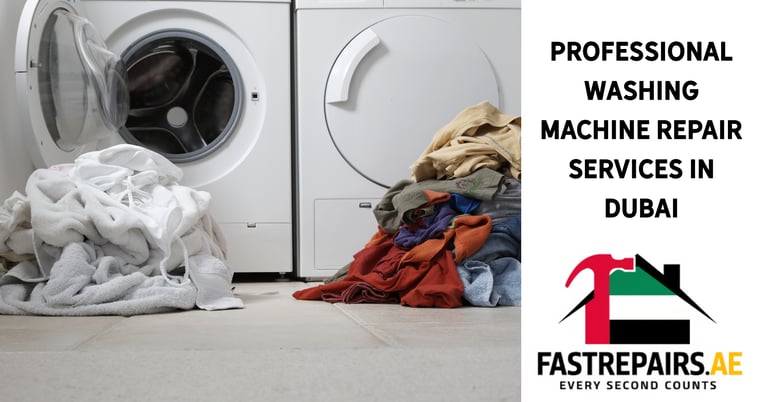 a washing machine with a pile of clothes and a washing machine