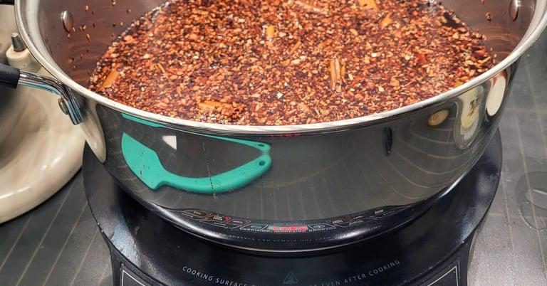 Making Elderberry Syrup