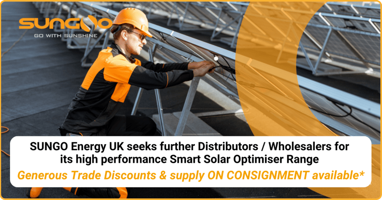 SUNGO Energy Seeks UK Distributors and Wholesalers for Smart Solar Optimiser Range (1200 x 627 px)