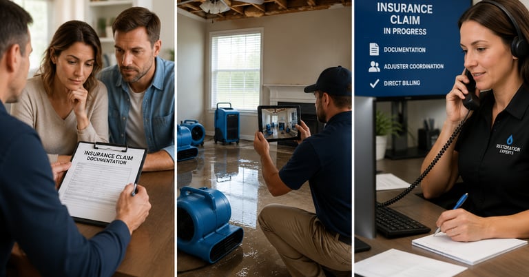 Insurance claims assistance for water damage restoration