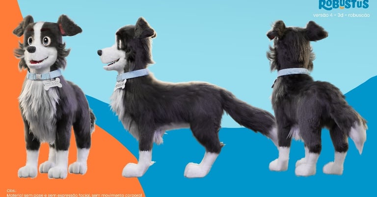 mascote 3D, personagem 3D