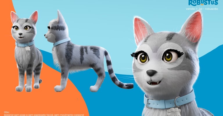 mascote 3D, personagem 3D