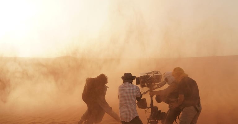 The goat life filming in the desert - cinematics