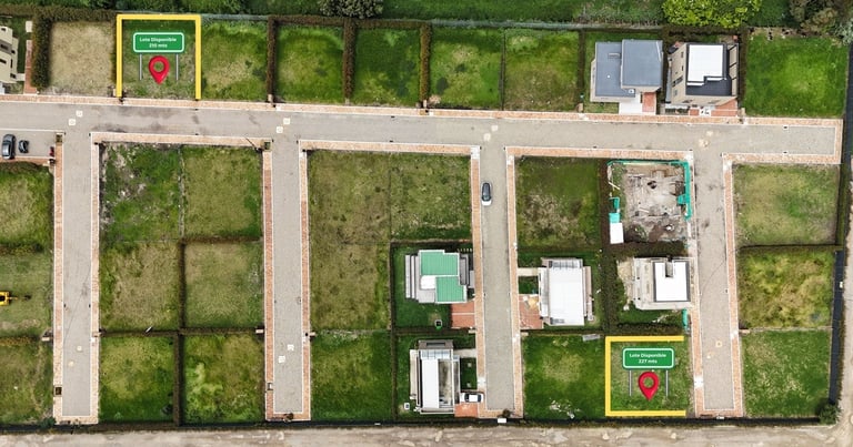 Vista area lotes en condominio campestre en Chía cundinamarca.