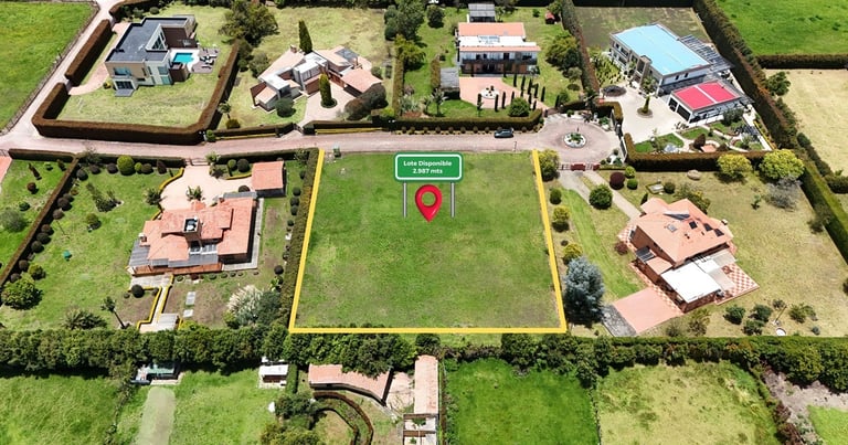 lote campestre en chía en conjunto cerrado