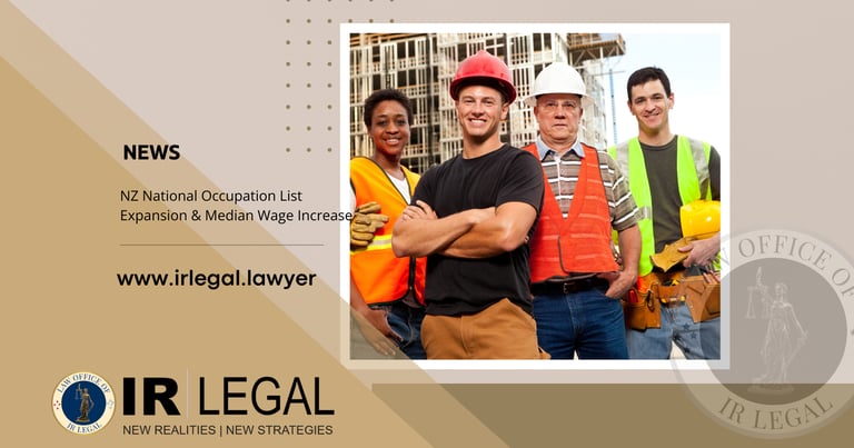 IR Legal NEWS- NZ Immigration Update