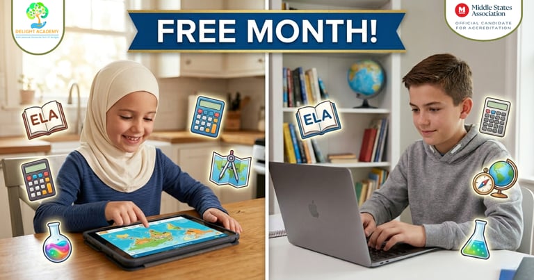Get a FREE MONTH 🗓  of specialized online courses for the first 10 student(K-8)