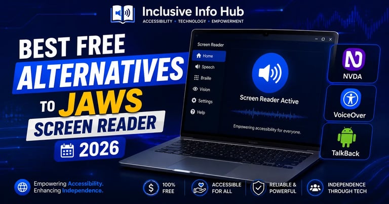 Best free alternatives to JAWS screen reader in 2026 — NVDA, VoiceOver, TalkBack and more on Windows, Mac and Android