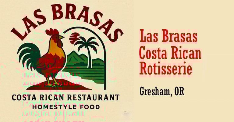 Las Brasas Costa Rican Restaurant Logo Banner