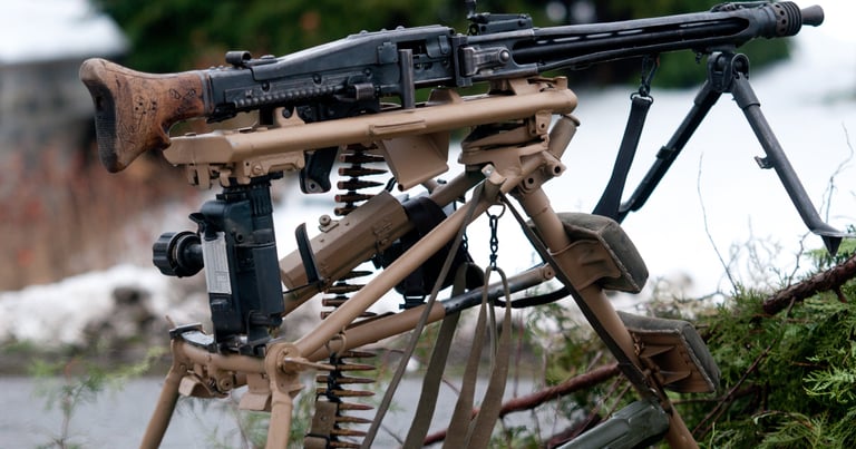 MG42 auf schwerer Lafette