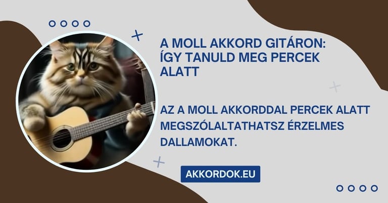 Az A moll akkord gitáron